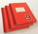 [990023] CUADERNO DE CUADROS GRANDES #9 ROJO GRANDE
