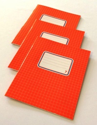 [990003] CUADERNO DE CUADROS GRANDES #7 ROJO PEQUEÑO