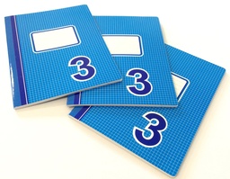 [990017] CUADERNO DE CUADROS PEQUEÑOS #3 AZUL GRANDE