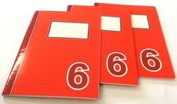 [990020] CUADERNO DE LÍNEAS #6 ROJO GRANDE